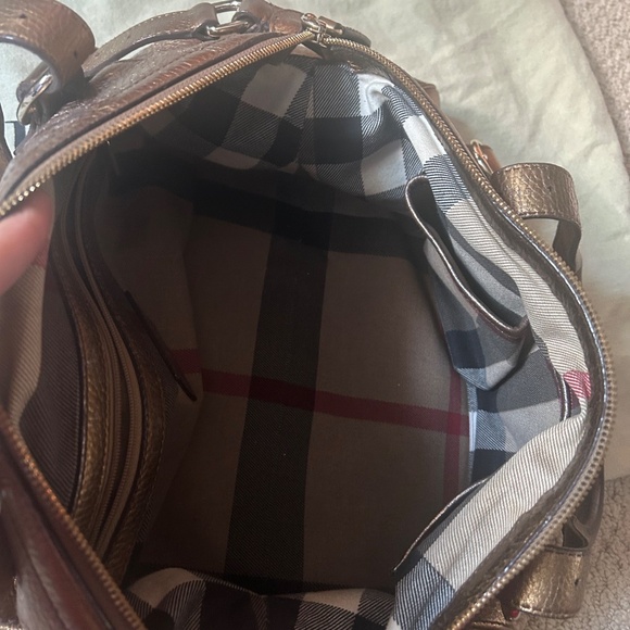 Authentic Burberry Gold Leather Satchel - Picture 10 of 10